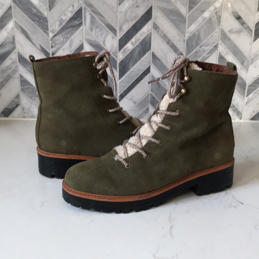Marc Fisher Green Suede Izma bootie - Picture 9 of 9